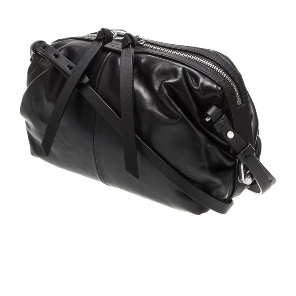 New Rag & Bone Black Leather Top Handle Convertible Crossbody Bag - Picture 15 of 15